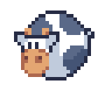 Pixel Cow Character